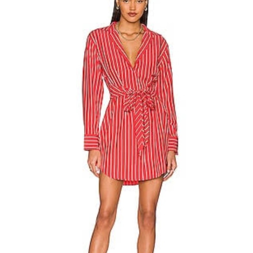 Steve Madden Stripe To The Heart Shirt Dress XS